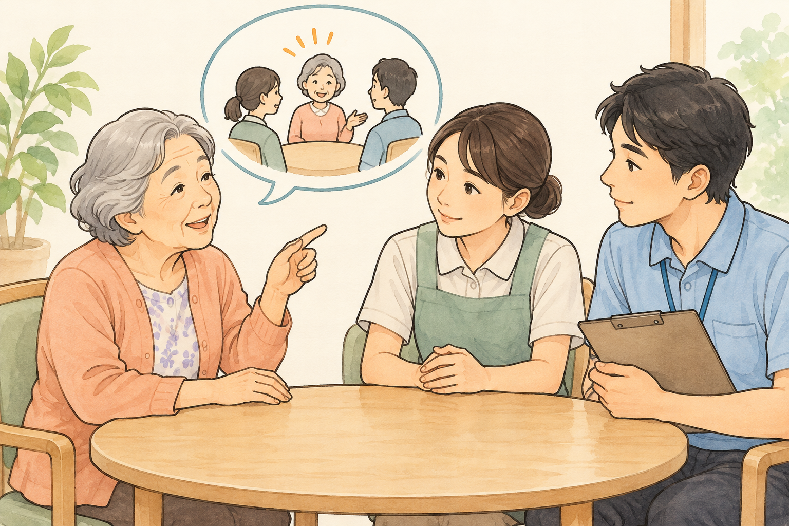 まず本人の希望を聞き、できる方法を一緒に考えます。