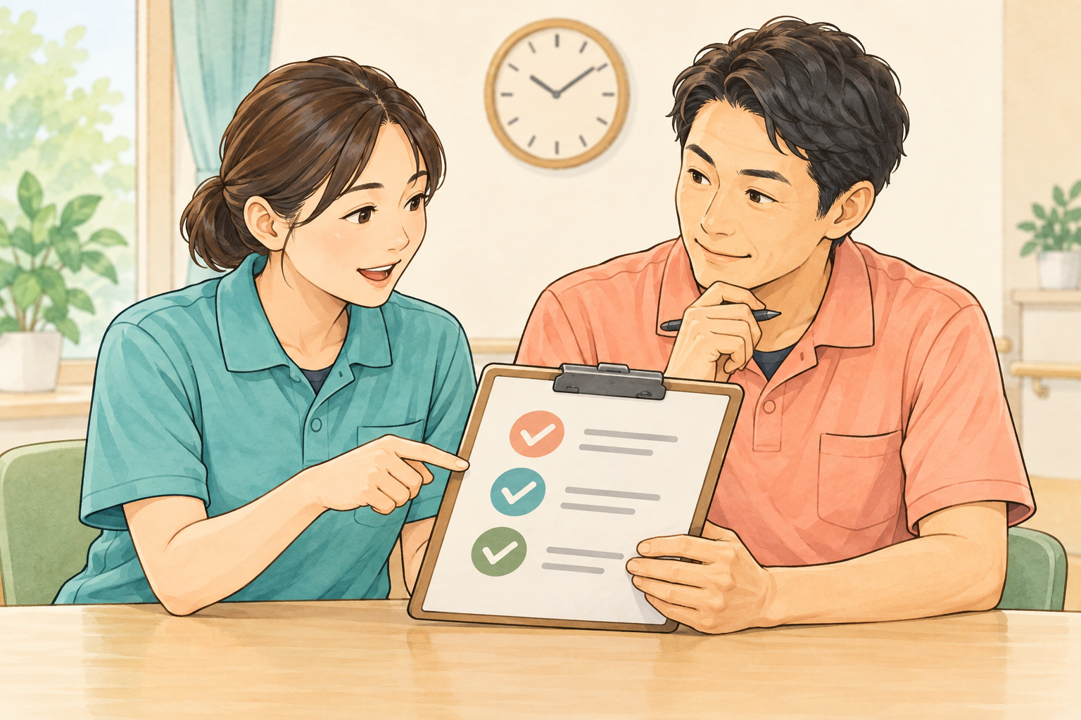 見たことと、次にすることを一緒に確認します。